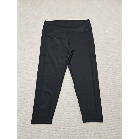 Zyia Active Leggings Womens 16/18 Black Capri Length Workout Gym Casual - Picture 1 of 7